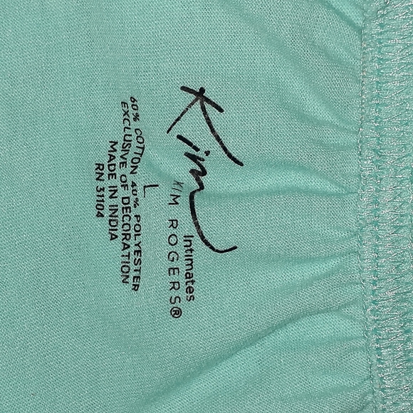 KIM ROGERS 2 PIECE SLEEPWEAR SET. POWDER BLUE SIZE L - Picture 6 of 7